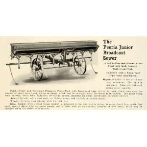 1912 Ad Antique Peoria Junior Broadcast Sower Farm Equipment Implement 