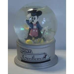  Disney Gentleman Mickey Mouse Snowglobe Vintage 