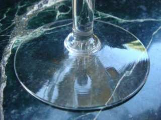Antique Etched Hand Blown Art Glass Wine Glasses Set  