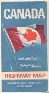 1966 Official Government TRANS CANADA HIGHWAY Road Map  