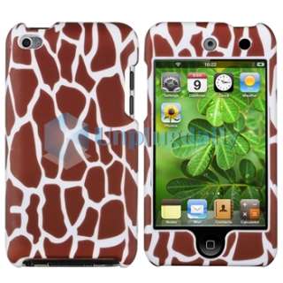 Leather+Giraffe Design Hard Case Skin Cover For iPod Touch 4 4G 4th 