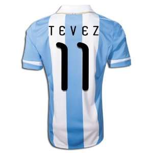 Argentina 11# Tevez Home Jersey Sky Blue 2011 Soccer Jerseys Jersey 