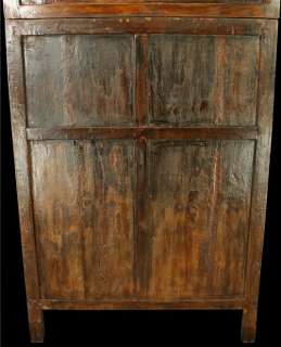 LARGE ANTIQUE CHINESE ARMOIRE CABINET WARDROBE DRAGONS  