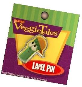 Veggie Tales Junior Asparagus Pewter Lapel Pin Jr NEW  