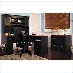   Lateral Wood File Antique Black Filing Cabinet 042976539818  