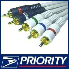 ft component video/audio AV 5 RCA gold plated cable  
