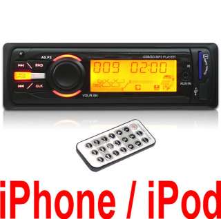 In Dash SD  Car iPhone iPod Aux Audio Player 3886  