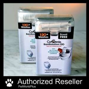 Cat Genie 120 SANISOLUTION Cartridges 2 Pack SCENT FREE  