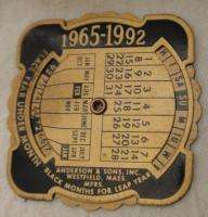 1965 GM Auto Advertising Perpetual Pocket Calendar Body By Fisher 