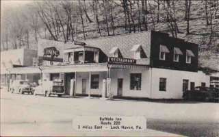   Vintage Lock Haven Pennsylvania Pa PA Buffalo Inn Tourists Diner Autos