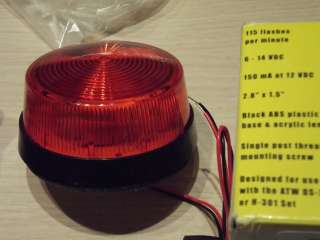   RED FLASHING STROBE LIGHT beacon alarm system security siren honeywell