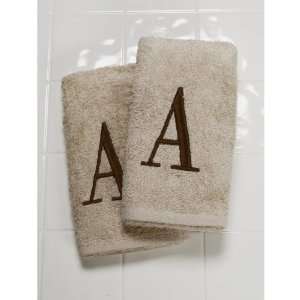  Avanti Linens Monogram Hand Towels Set   2 Piece