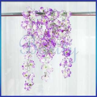 Artificial Azalea Blossom Garland Silk Flower Vine Wedding Garden 