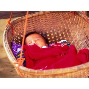  Sleeping Baby in Hanging Basket, Hue, Vietnam Photographic 