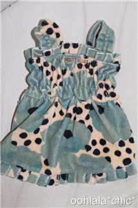 JUICY COUTURE Dotty Floral Terry Cloth Dog Dress  Blue  