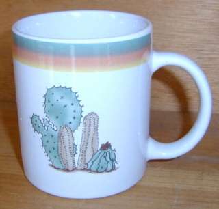 Meiwa Southwest Motif Cactus Peach Green Mug  