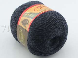 6x50g Soft Pure Cashmere Knitting Yarn Lot,Sport,Black Mix,220  