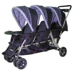  Baby Trend Triplet Stroller in Silver and Black Baby