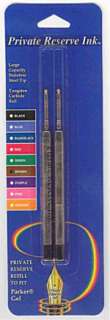 Pk/2 Private Reserve Parker Style Ballpoint Refills, Brown Gel  