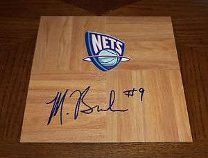 New Jersey Nets MARSHON BROOKS Signed Autographed Basketball Floor COA 