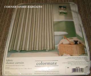 Chenille Stripe Shower Curtain bATH dECOR nEw  