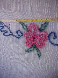VINTAGE CHENILLE BLUE BEDSPREAD CUTTER 80 X 102  AS IS 