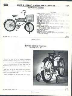 1951 AD Schwinn Bicycles Cycle Truck Delivery Bike Specifications 