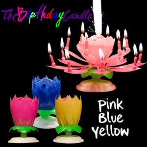 Musical Flower Happy Birthday Candle  
