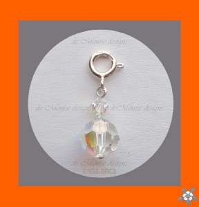 Maid of Honor *GIFT* CHARM SWAROVSKI BIRTHSTONE April  