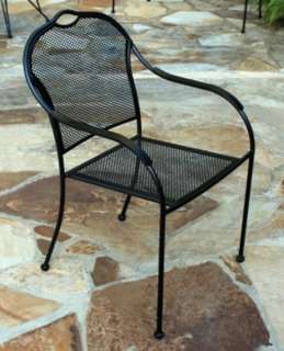 New Black Wrought Iron Bistro Chairs Commercial Outdoor Patio Cafe 
