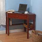Corner Computer Desk Black Wood Table NEW 