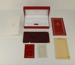 cartier leather case dust cloth blank certificate manuals brand new