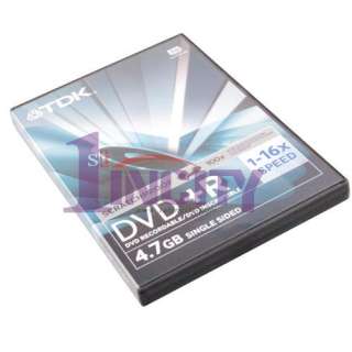 TDK 1 16X DVD+R 4.7GB Silver Branded Blank Media Discs  