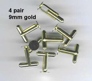 Gold Findings blank cufflinks Dichroic cab jewelry 9mm  