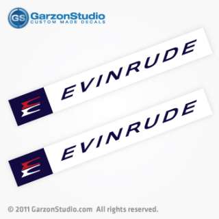 Evinrude Boat Trailer Decals Late 1960s STICKERS SET  