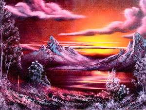 Bob Ross Painting Packet~Landscape~Black Sunset  