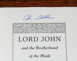 SIGNED 1st Diana Gabaldon LORD JOHN & BROTHERHOOD BLADE  