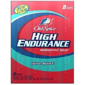   Endurance Deodorant Bath Bar Soap 4.5 oz Pure Sport Scent, 8 Count