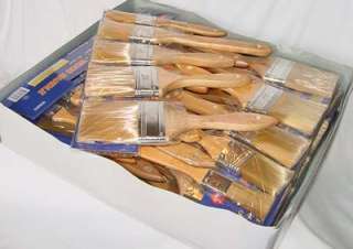 New 60 Wooden PAINT BRUSHES 1 2 3 Inch WHOLESALE Painting Supplies 