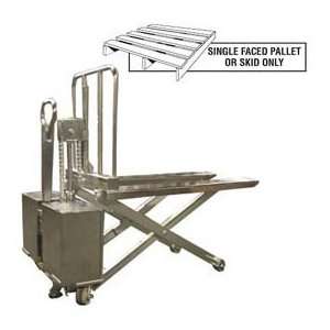 Stainless Steel Battery Powered High Skid Lift Truck 20.5 X 48 3000 Lb 