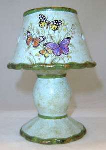 Butterfly Garden Lampshade Tealight Burner Ceramic NEW  