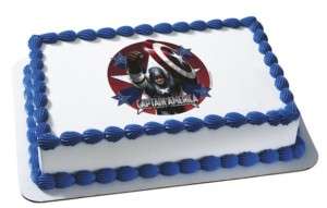 Edible Captain America First Avenger Cake Topper party  