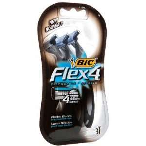  Bic  Flex 4, Disposable Flexible Four Blade Razors (3 pack 