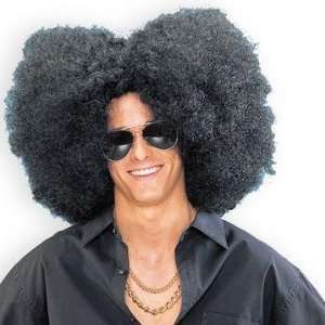  Black Freak 70s Flat Top Wig Toys & Games