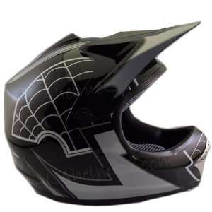 New DOT Youth Black Spider Dirt Bike ATV Motorcross Off Road Helmet JX 