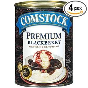 Comstock Premium Fruit Blackberry Pie Filling and Topping, 21 Ounce 