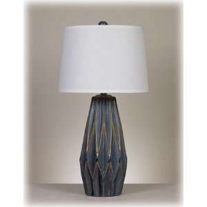 Set of 2 Nuala Blue Brown Lamps 
