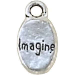  Blue Moon Silver Plated Metal Charms, Imagine, 10/Pkg 