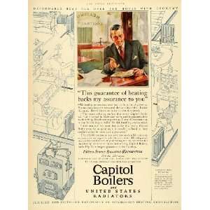   Boilers US Radiators Detroit Heaters   Original Print Ad Home