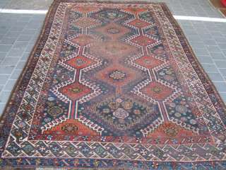 Antique persian shiraz Rug Carpet Wool Rare Hand Made 290x158 cm/114 